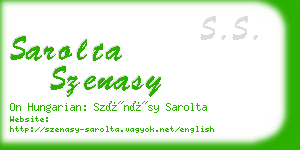 sarolta szenasy business card
